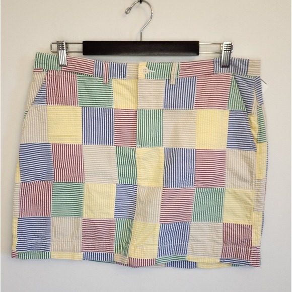 Ralph Lauren Sport Womens Seersucker Patchwork Colorful Size 12 Y2K - Picture 1 of 5